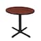 Cain Round Tables > Breakroom Tables > Cain Square & Round Tables, Wood, Metal Top, Cherry TB30RNDCH - alternate 1